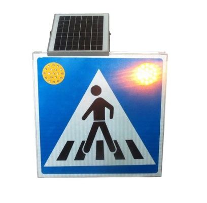 Высокий пешеходный переход установки знака яркости 5W 18V солнечный легкой